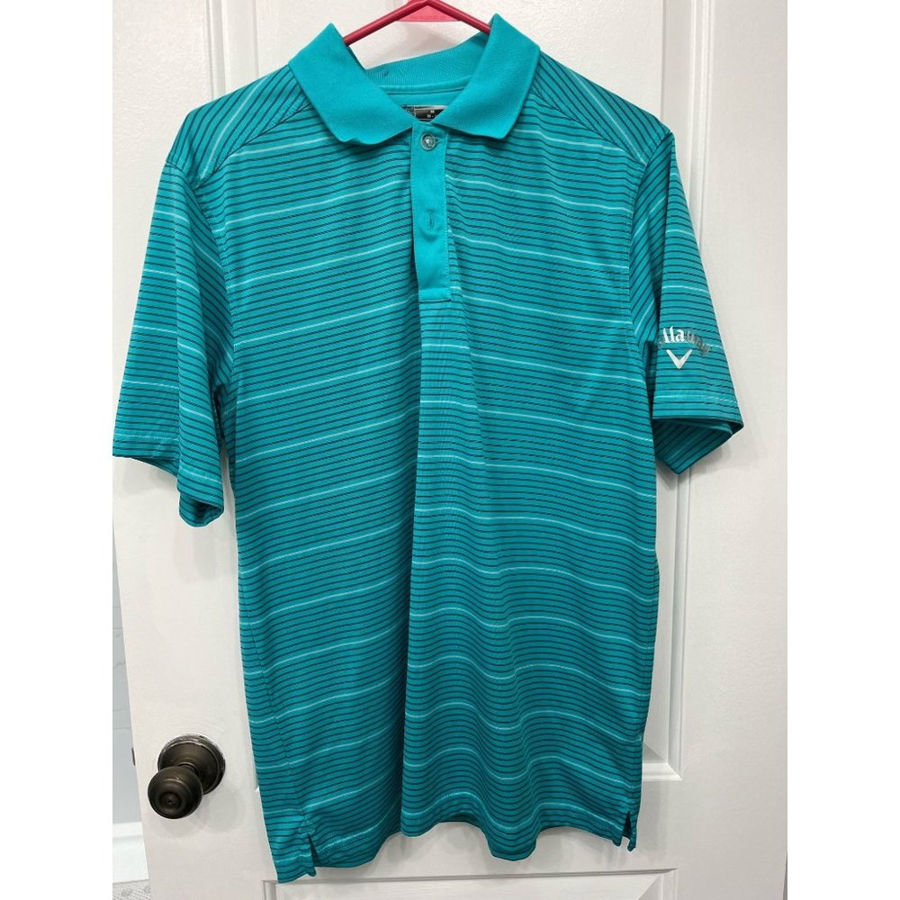 Calloway Striped Classic Short Sleeve Golf Shirt